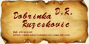 Dobrinka Ružesković vizit kartica